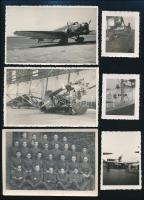 cca 1938-39 össz. 15 db fénykép Halasi Sándor repülő főhadnagy, a Délolaszországi Repülő Tanfolyam (...