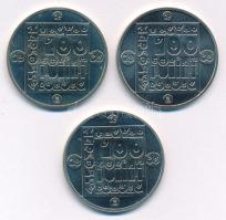 1985. 100Ft Cu-Ni-Zn (3xklf) "Természetvédelem - Mocsári Teknős, Vadmacska, Vidra" T:BU 
...