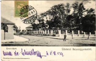 1904 Balassagyarmat, kaszinókert. Wertheimer Zsigmond kiadása, TCV card (gyűrődések / creases)