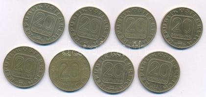 Ausztria 1980-1991. 20Sch Cu-Ni-Al (8xklf) emlékkiadások T:AU patina
Austria 1980-1991. 20 Schillin...