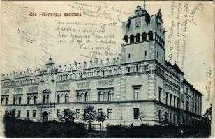 1908 Nagyenyed, Aiud; Alsó-Fehér vármegyeháza, megyeháza. Brassói Lapok kiadása / county hall (EK)