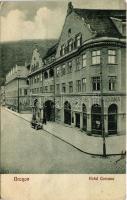 1929 Brassó, Kronstadt, Brasov; Hotel Coroana / Korona szálloda, automobil / hotel, automobile (EB)