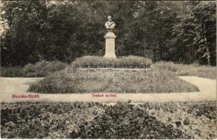 1907 Buziásfürdő, Baile Buzias; Trefort szobor. Francz testvérek kiadása / statue, monument