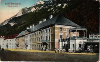 1924 Herkulesfürdő, Baile Herculane; Hotel Severin szálloda, Sarolta fürdő. Viliam Krizsány kiadása / hotel, spa, bath (EK)