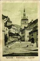 1926 Segesvár, Schässburg, Sighisoara; utca / street view (fa)