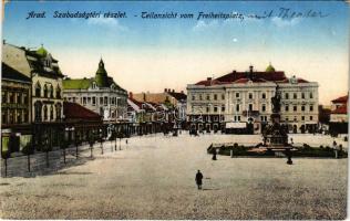 Arad, Szabadság tér, üzletek / square, shops (EK)