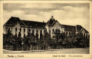 Torda, Turda; Liceul de baeti / Fiúgimnázium / boys grammar school (EK)