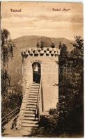Tusnád-fürdő, Baile Tusnad; Apor bástya / Turnul Apor / bastion tower. Fotograf L. O. Adler (vágott / cut)
