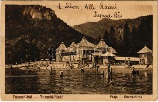 1931 Tusnád-fürdő, Baile Tusnad; Plaja / Strand, fürdőzők. Andrásofszky bazár kiadása / beach, bathers, spa (EK)