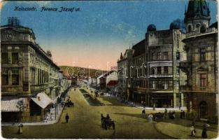 1920 Kolozsvár, Cluj; Ferenc József út, Berlitz nyelviskola / street view, language school (kopott sarkak / worn corners)