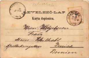 1899 (Vorläufer) Újgradiska, Novagradiska, Nova Gradiska; Pozezka ulica / utca, templomok / street, ...