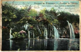 1908 Plitvicka Jezera, Pod u Galovac / Plitvicei tavak, vízesés / Plitvice Lakes, waterfall (EK)