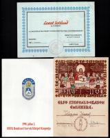 cca 1920-98 össz. 23 db okmány: 1951 fényképes katonai igazolvány, 1965 Tehergépjármű körzeti igazol...