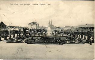 1906 Zagreb, Zágráb; Hrv.-Slav. zem. gospod. izlozba 1906 / Croatian-Slav Expo