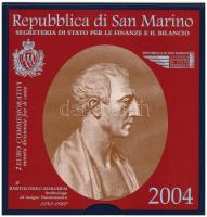 San Marino 2004. 2E Bartolomeo Borghesi eredeti díszcsomagolásban T:UNC San Marino 2004. 2 Euro Bartolomeo Borghesi in original, decorative packing C:UNC