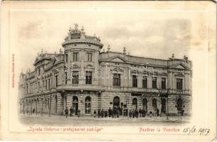 1907 Verőce, Virovitica; Zgrada stedovne i predujmovne zadruge, Braca Reitter / takarék szövetkezet, üzlet / savings bank, shop (EK)