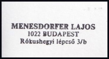 cca 1988 Bimbózó hajnalon, Menesdorfer Lajos (1941-2005) budapesti fotóművész hagyatékából, 1 db vin...