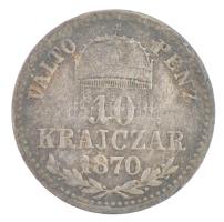 1870KB 10kr Ag Váltó Pénz T:F patina  Adamo M10.1