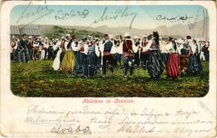 1901 Kolotanz im Bosnien / Bosnyák néptánc / Kolo folk dance in Bosnia + K. und k. Milit. Post. Mostar (EB)