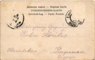 1901 Kolotanz im Bosnien / Bosnyák néptánc / Kolo folk dance in Bosnia + "K. und k. Milit. Post...