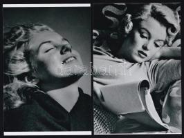 cca 1955 Marilyn Monroe (1926-1962) amerikai színésznő és fotómodell, 4 db modern nagyítás a néhai L...