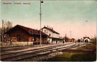 1917 Banja Luka, Banjaluka; Vorstadt, Bahnhof / railway station + K.u.k. Reservespital in Banjaluka Militärpflege