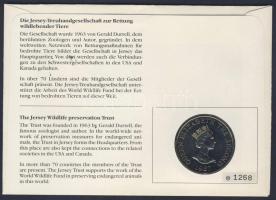 Jersey 1987. 2Ł "25 éves a WWF" érmés borítékon teljes bélyegsorral, elsőnapi bélyegzővel,...