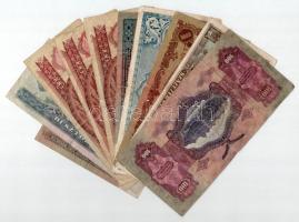 10db-os Pengő és Forint bankjegytétel T:F,VG