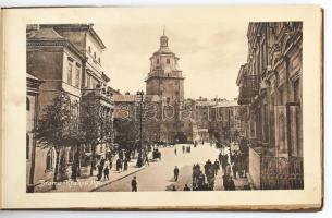 cca 1900-1910 Lublin, Lengyelország, képes album 12 db fekete-fehér fotóval, zsinórfűzött papírkötés...