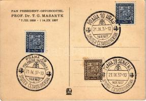 1937 Pan President-Osvoboditel Prof. Dr. T.G. Masaryk 1850-1937 / Tomás Garrigue Masaryk cseh elnök ...