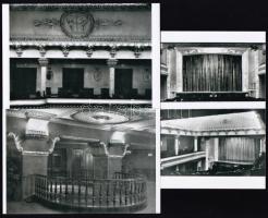 cca 1927 Budapest, a Fórum mozi kívül-belül, 4 db modern nagyítás, 24x17,8 cm és 15x10 cm
