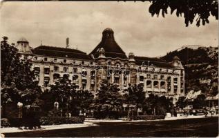 1938 Budapest XI. Gellért tér és Gellért szálló, villamosok