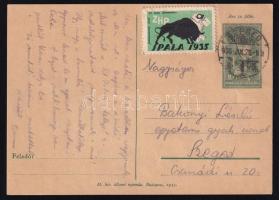 1935 Lengyelországi Spala cserkész tábor érdekes híreivel küldött levelezőlap Szegedre, egyedi bélyeggel