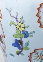 Herendi kínai mintás, koi-halas nagy méretű fedeles urnaváza. Kézzel festett, jelzett, repedéssel m:...