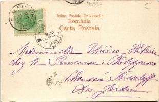 1902 Sinaia, Vederea Hotelului Caraiman / hotel, railway station (EK)