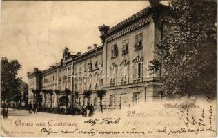 1899 (Vorläufer) Gyulafehérvár, Karlsburg, Alba Iulia; K.u.k. Offizierspavillon / Tiszti pavilon. Carl Bach / military officers' pavilion (Rb)