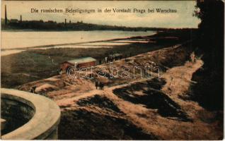 1917 Warszawa, Warsaw; Die russischen Befestigungen in der Vorstadt Praga / WWI Russian military fortress in Praga