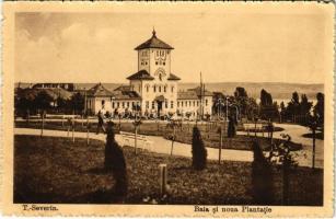 1914 Turnu Severin, Szörényvár; Baia si noua Plantatie / bath, park (small tear)