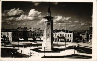 1938 Giurgiu, Gyurgyevó, Gyurgyó; Centru / city center, shops, automobiles. photo (EK)