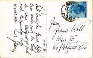 1938 Giurgiu, Gyurgyevó, Gyurgyó; Centru / city center, shops, automobiles. photo (EK)