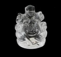 Ganésa, faragott kristály, m: 2,3 cm