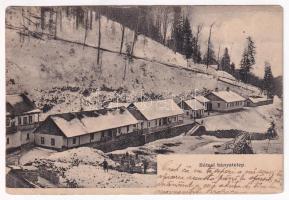 1910 Zalatna, Zlatna; Bótesi bányatelep télen. Folberth Vilmos kiadása / mine colony in winter (r)