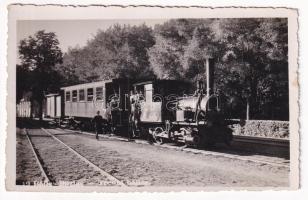 1942 Buziás-fürdő, Baile Buzias; Trenul bailor / fürdő vasút, vonat, gőzmozdony / spa railway, train, locomotive. photo