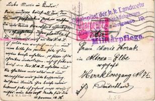 1916 Ferenc József / Franz Joseph. B.K.W.I. 752-12. s: Pietzner + "Filialspital der k.k. Landwe...