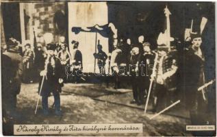 Budapest I. Károly király és Zita királyné koronázása. Révész és Biró 1916. 3. (fl)