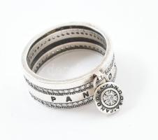 Ezüst(Ag) gyűrű Pandora jelzéssel, méret: 57, bruttó: 5,8 g