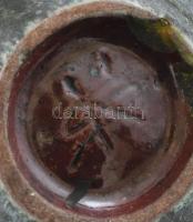 Simó Ágoston (1925-2011): Retró kerámia kavicsváza, , jelzett, alján nem látszó lepattanással 20 cm