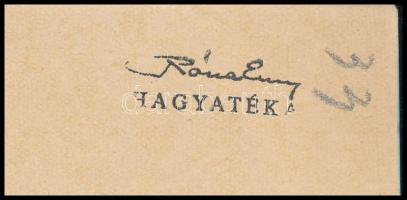 Róna Emy (1904-1988), 2 db mű: Majmok. Kréta, papír, egyik hátoldalán hagyatéki pecséttel jelzett, 3...