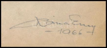 Róna Emy (1904-1988): Majom, 1966. Kréta, papír, jelezve jobbra lent, apró lapszéli sérülésekkel, 29...