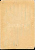 Róna Emy (1904-1988): Majomcsalád. Kréta, papír, hátoldalán hagyatéki pecséttel jelzett, apró sérülé...